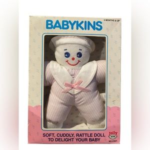 Vintage 1991 Babykins rattle doll in original box!